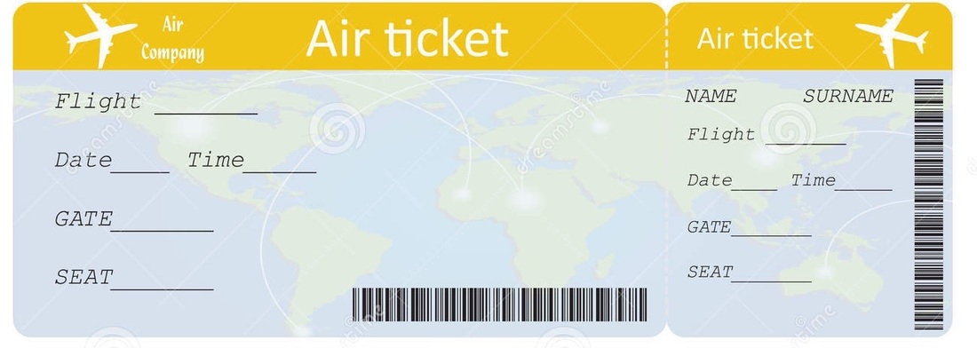 Blank plane ticket -  Italia